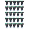 25Pcs Squares Push Button Switch ABS Brass Self Locking with