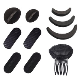 10 Pieces Of Black Fluffy Hair Pads, Fluffy Hair Props, Women'S Diy Fluffy Hair, Heightening Hair Fluffy Pads, Hair Accessories
