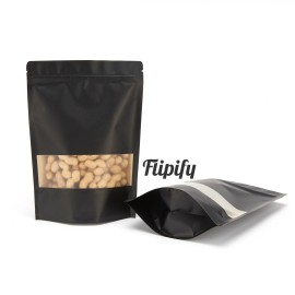 Flipify 7x9.8 Smell Proof Large Bags Zip Resealable Window Stand Pouches up Baggies - 1 Sample