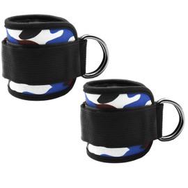 Ankle Straps Ankle Resistance Bands Wrist Cuffs Padded Straps Adjustable Fitness Glute Kickback D-Ring for Cable Machine Gym Foot Leg Training Brace Support 1 Pair