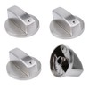 Esforzarse Pack of 4 Gas Stove Knobs, 6 mm Rotary