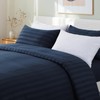 Tifschlaf Double Duvet Cover Set Blue - Satin Stripe Double