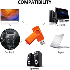 Chauuxee - Unidades flash USB de 128 MB, unidad de pulgar en U, discos de memoria PenDrive, para alumnos y estudiantes, regalos (negro, azul, rosa, naranja verde)