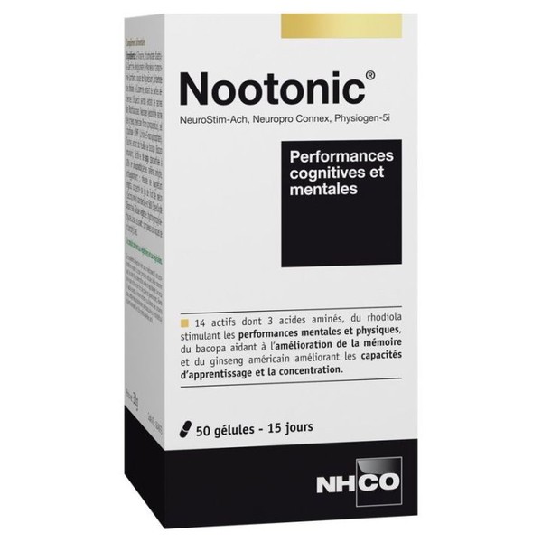 NHCO Nootonic Performances Cognitives et Mentales, 50 gélules