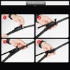 GARDIMU Front and Rear Windshield Wiper Blades, 3 Pcs Front