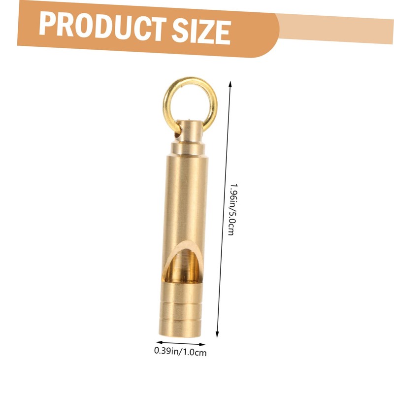 KOMBIUDA 2Pcs Retro Brass Whistle Pendant Survival Whistle for Outdoor