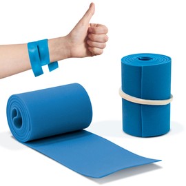 AMZ Medical Supply Blue Disposable Tourniquet, 1 x 18 Inch. Pack of 100 Emergency Medical Supplies. Soft Tourniquet for Blood Draw. Emergency Tourniquet Textured, Rolled and Banded