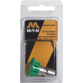 FixtureDisplays Mi-T-M 3.0 Orifice 25 Degree (Green) Pressure Washer Quick Connect Nozzle