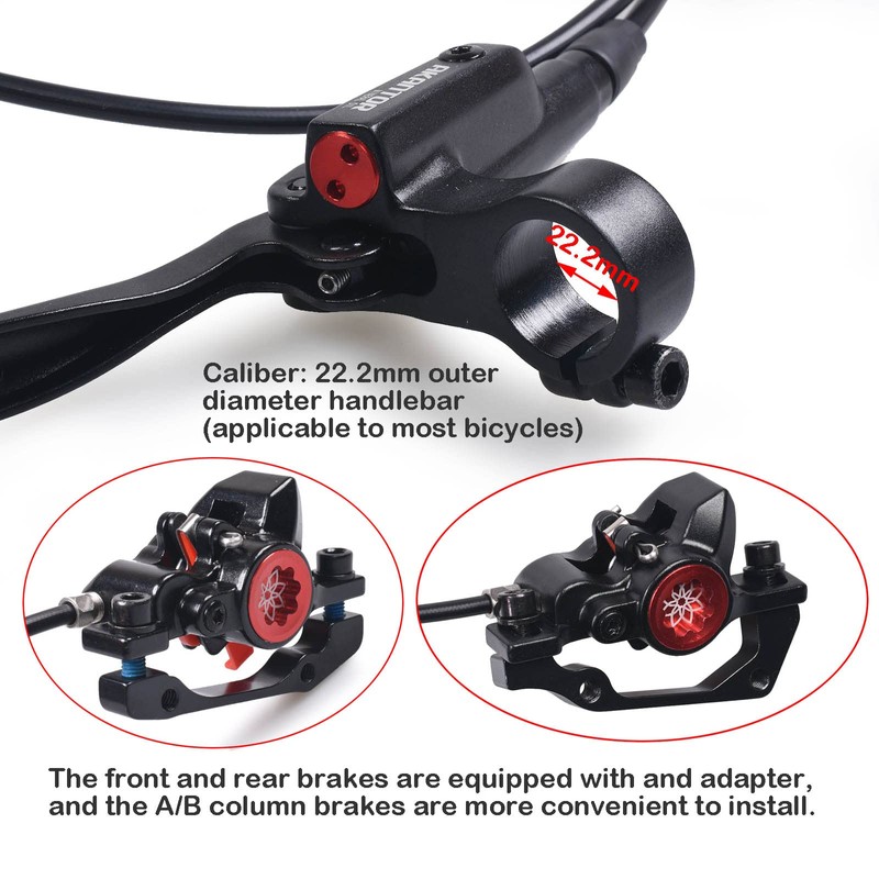 ThinkTop Bike Hydraulic Brake Kit 2 Piston, MTB Bicycle Oil