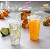 ELEGANT DISPOSABLES Crystal Clear PET Cups With Flat lids for