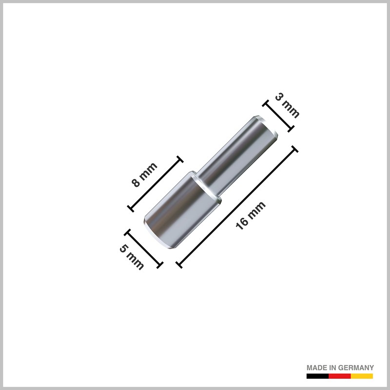 Pack of 40 Shelf Brackets, 3 mm, Made in Germany,