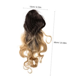 Baluue Long Wavy Wig with Bangs Realistic Gradient Color Hairpiece for Women for Daily Use Special Occasions and Cosplay Heat Resistant Synthetic Wig with Elegant Waves