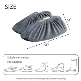 JEVRKAPZ 3 Pairs Reusable Shoe Covers Soft Washable Thickened Foot Boot Shoe Protector Non Slip Shoe Protectors Covers Quick Dry Shoe Overshoes Galoshes for Indoors Keep House Floors Clean