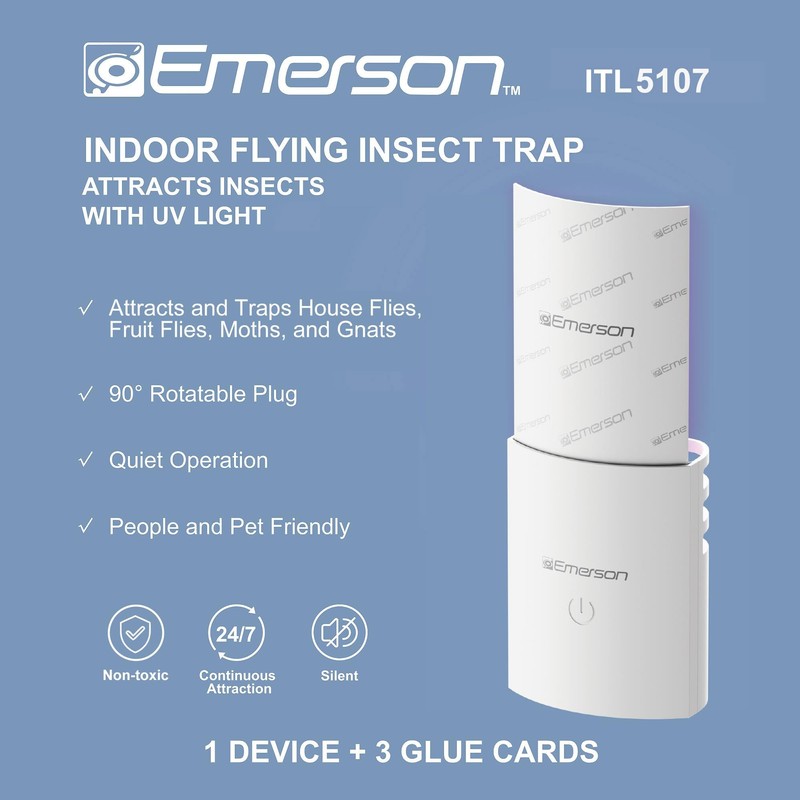 Emerson ITL5107 Indoor Plug-in Fly & Bug Catcher with UV