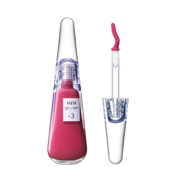 UZU BY FLOWFUSHI 38°C / 99°F Lip Treatment [+3 Pink] Lip Care, Skin Beautifying Moisturizing, Unscented, Hypoallergenic