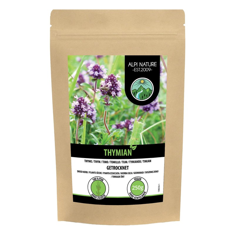 Dried thyme (250g, 8.8oz), rubbed thyme, 100% pure and natural