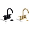 Phiestina 4 Inch 2 Handle Deck Mount Bathroom Faucet with