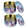 GRIRIW 2pcs Tea Storage Can Airtight Round Tea Container and