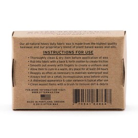 OtterWax Fabric & Canvas Wax | Regular Bar | All Natural Water Repellent | Made in USA