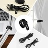 10 Stück Kabelbinder | Schwarze Silikon-Kabelbinder | Kabel-Organizer | Wiederverwendbare