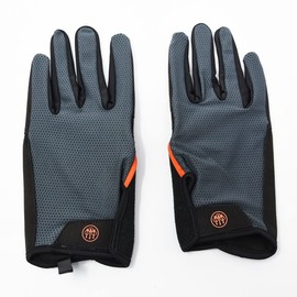 BERETTA Unisex Lightweight Full Finger Black Grey Shooting Mesh Gloves, X-Large