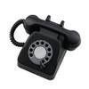TAODAN Teléfono clásico de imitación negro 1/12 miniatura para casa