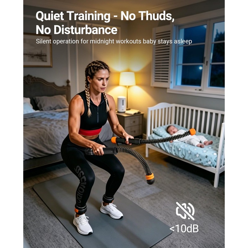 Weighted Ropeless Battle Rope, Adjustable Cordless HIIT Trainer