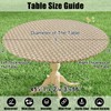 Smiry Round Picnic Tablecloth, Wipeable Flannel Backed Vinyl Tablecloths for