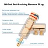 Monosaudio Locking Banana Plugs 8Pcs 45 Degree Banana Connector Double