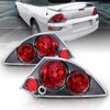 AmeriLite Black Replacement Brake Taillights Set For 2000-2005 Mitsubishi Eclipse