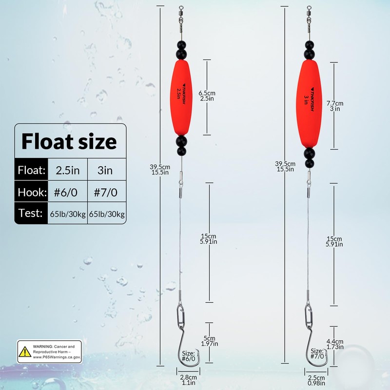 THKFISH Fishing Bobbers Catfish Float Rigs Santee Rig for Catfishing