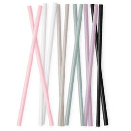 Simple Modern Plastic Reusable Straws | BPA Free and Waste Reducing Plastic Straw for Tumblers and Travel Mugs | Trek Collection | 12 Pack | Assortment 1