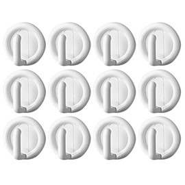 InterDesign Self Adhesive Utility Hook, Set of 12, White