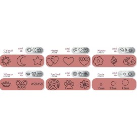 Bead Smith 3 Piece Steel Stamp Punch Sets Great Variety of Designs - Circles