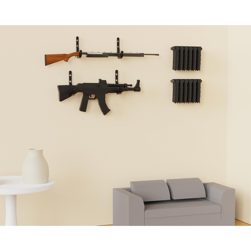 HEKAGURA Durable ABS 6 Standard Rack Wall Mount, Wall Magazine