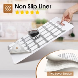 Lifetree Drawer Liners Shelf Liner 30x300cm Non Slip for Kitchen Cupboards Cabinet Mats Protector Liners for Shelves Washable Waterproof Oil-Proof