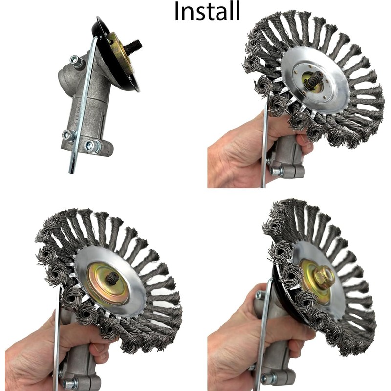 POFET Grass Trimmer Blade Set 6 Pcs Universal Metal Brush