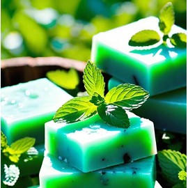 Homemade Peppermint Handmade Organic Soap Bar Natural Oil Wonderful Scent Premium Body