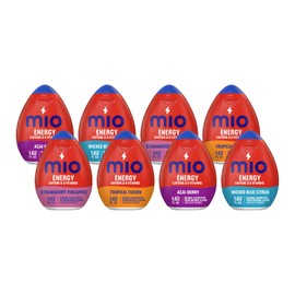 Mio Energy Water Enhancement - Variety Pack, 2 Strawberry Pineapple Smash, 2 Tropical Fusion, 2 Acai Berry Storm and 2 Wicked Blue Citrus (8 Pack)