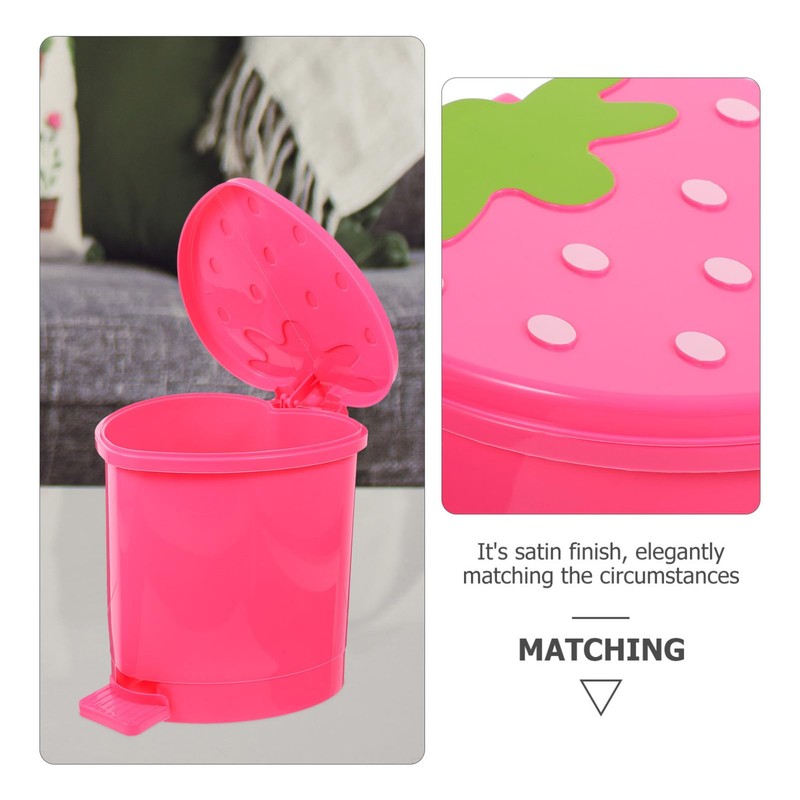CHILDWEET Mini Trash Can Lid Swing Lid Bin for Car