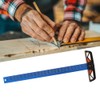 Hole Ruler Aluminum Alloy Multifunctional T Type Square Woodworking Measuring