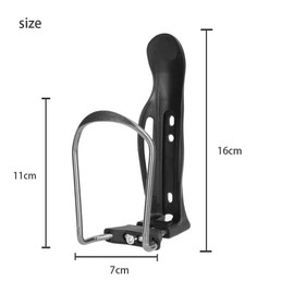 2 Pack Universal Aluminium Alloy Bike Water Bottle Cage, Adjustable Bike Bottle Cage, Sturdy Easy to Install, Suitable for Mountain Bikes and Road Bikes Black