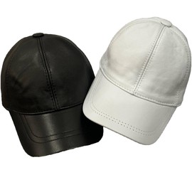Genuine Leather Baseball Cap Sheepskin Adjustable Hat Winter for Elderly Dad Grey