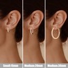 Gacimy Rose Gold Hoop Earrings for Women, 20mm Cubic Zirconia