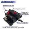 60Amp Circuit Breaker, DC 12V-48V Waterproof Inline Fuse with Manual