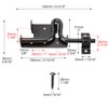 QWORK Slide Bolt Gate Latch, Heavy-Duty Gate Lock with Padlock