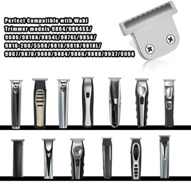 T-Blade Detachable 40mm Replacement Blades Compatible with Wahl Trimmers 9864/ 9864SS/ 9686/ 9818A/ 9854L/ 9876L/ 9854 etc, Made of Stainless Steel Blades (Silvery-2)