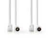 Coaxial/CAT6 Combo Cable | with Connectors | 1.5m