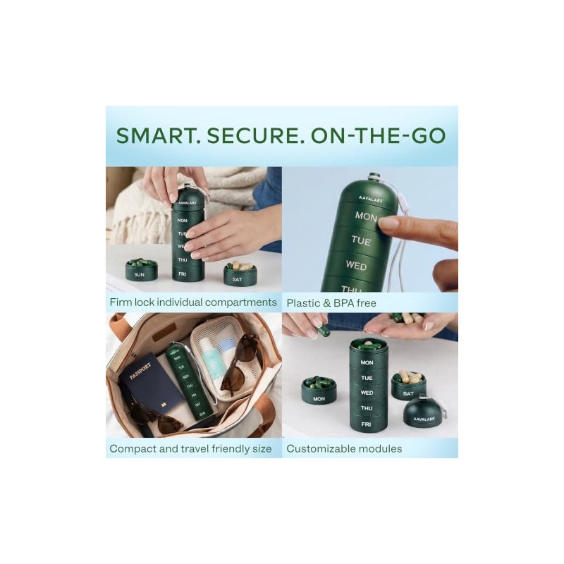 7-Day Pill Box Organiser | Weekly Pill Boxes 7 Day