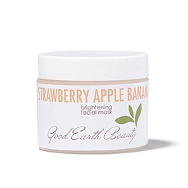 Good Earth Beauty Facial Mask - Strawberry Apple & Banana - Clay Brightening Natural - 2 Ounce